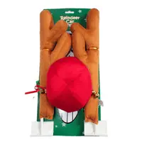 Kit Kostum Rusa Kutub Dekorasi Mobil, Hiasan Mobil Natal dengan Hidung Merah