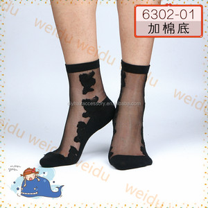 2016 LA VENTA CALIENTE cristalina hermosa mujer de encaje calcetines chica de las medias cortas Ultrafino transparente - Product Image 2