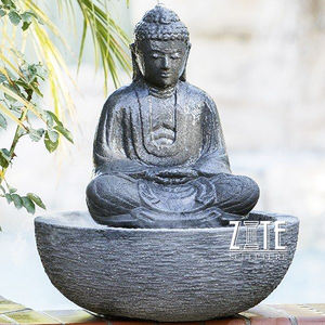 बुद्ध प्रतिमा के साथ बाहरी सजावट संगमरमर का पानी का फव्वारा - Product Image 6
