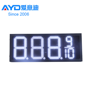 Alta luminosità 8 pollici bianco esterno Gas prezzo LED pannello digitale elettronica 7 segmenti schermo di visualizzazione a LED - Product Image 6