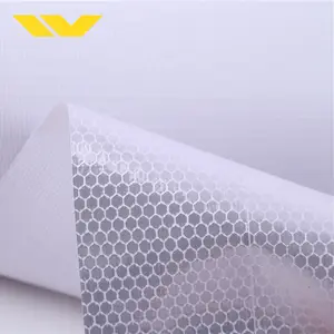 ハニカムホワイト非粘着性印刷可能PVC反射ビニールロール広告用