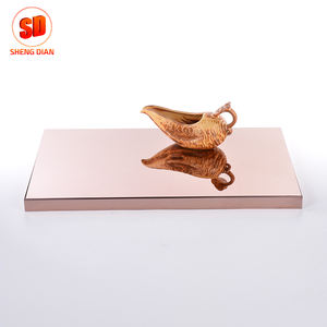 Pared Fuente de la fábrica decoración 201 <span class=keywords><strong>café</strong></span> Oro espejo acabado de chapa de acero inoxidable - Product Image 1