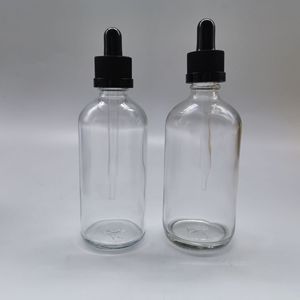Emballage d'huile essentielle flacons compte-gouttes en verre transparent bouchon à l'épreuve des enfants 5ml 10ml 15ml 20ml 30ml 50ml 100ml 120ml tailles vert bleu - Product Image 5