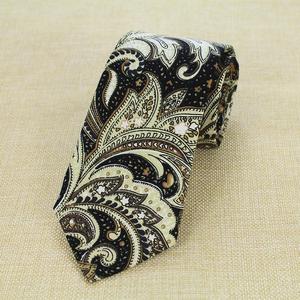 Corbata de Algodón con Estampado Paisley de Calidad al por Mayor, Corbata de Algodón Floral para Hombre para Bodas y Fiestas - Product Image 4
