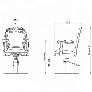 Chaise de barbier de luxe avec serrure, chaise de rasage de <span class=keywords><strong>barbe</strong></span>, vente en gros, chaise de salon de beauté - Product Image 5
