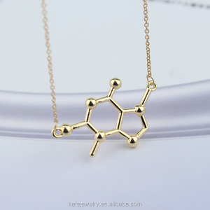 Collar con Molécula de Cafeína, Elemento Químico, para Estudiantes de Ciencias, para Mujer - Product Image 1