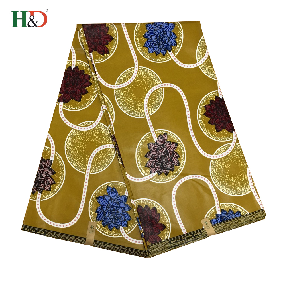 H & D Pas Cher Tissé Coton Hollandaise Réel Hollandais Super Cire Java Tissus Imprimés Pour la Vente En Gros