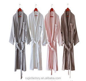 Bata de Algodón <span class=keywords><strong>para</strong></span> Hotel, Pareja, Suave, Cálida, Tipo Waffle, Pijama <span class=keywords><strong>para</strong></span> Mujer, Algodón <span class=keywords><strong>para</strong></span> las Cuatro Estaciones, Ropa de Dormir - Product Image 3