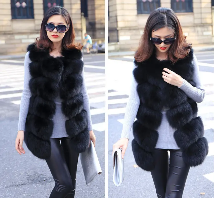 2019 China wholesale Luxury White Fox Fur Coat Woman Whole Skin Real Fox Fur Overcoat for Winter