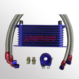 Confianza Greddy tipo 10 row enfriador de aceite juego de aluminio + adaptador Filtro extremo de la manguera - Product Image 2