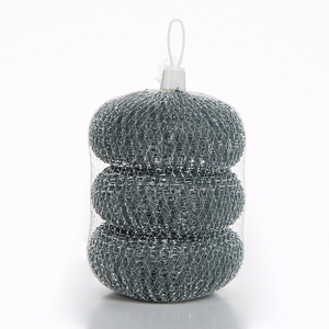 Productos de limpieza de cocina, Bola de limpieza de malla de alambre galvanizado con bolsa de red, venta al por mayor - Product Image 1