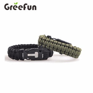 Cordon en paracorde personnalisé coloré professionnel avec couteau de poche pour le sauvetage, couteau de survie, vente en gros de <span class=keywords><strong>perles</strong></span> de paracorde, bracelet - Product Image 1