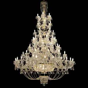 K9 Crystal Large luxury glass candle chandeliers hotel chandelier decoration crystal chandelier for foyer lobby stairs ballroom