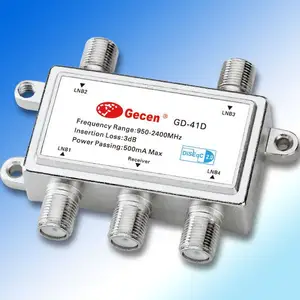 GD-41D venda quente 4 em 1 satélite fta tv lnb doença switch para receptor de satélite