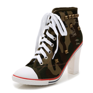 Popolari <span class=keywords><strong>Sneakers</strong></span> Sportive con <span class=keywords><strong>Tacco</strong></span> <span class=keywords><strong>Alto</strong></span> in Tela per Donne - Product Image 2