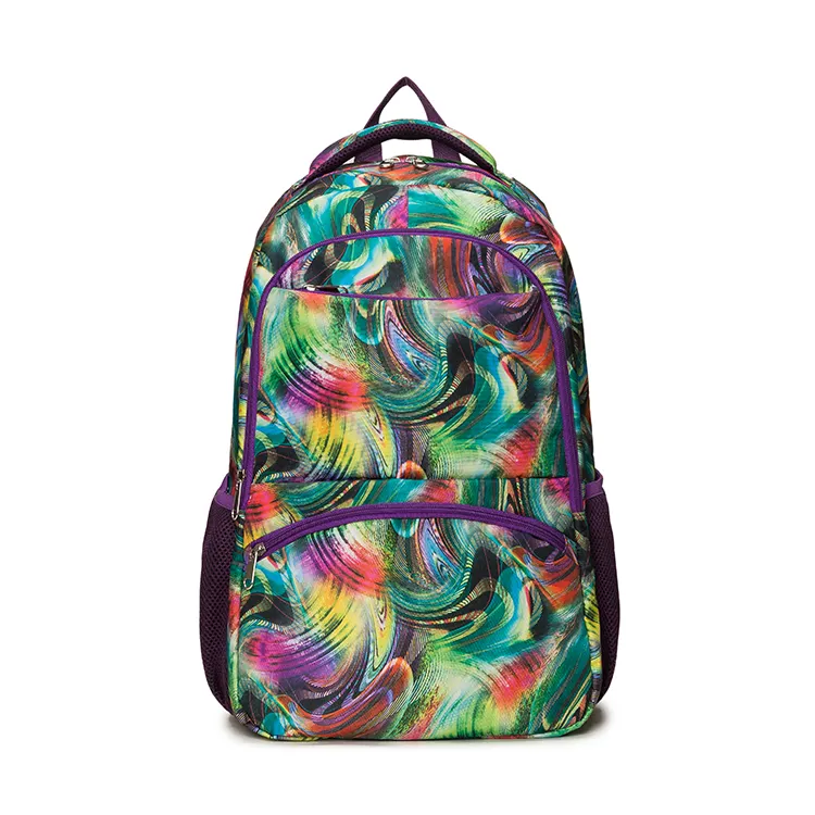 Extraordinary School Backpack Abstract Color Design Cheap Backpack Bags