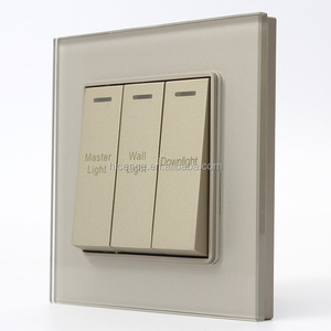 Tempered Glass 12V DC Khô Liên Hệ Với Modbus Chỉ Số Chuyển Đổi Dẫn 3 Gang 2 Cách Thiết Lập Lại Tường Ánh Sáng Thiết Bị Chuyển Mạch - Product Image 2