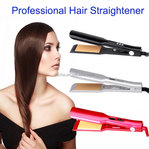 Popular 1.5 ''<span class=keywords><strong>de</strong></span> ancho placas al por mayor fuentes del peluquero del pelo plancha <span class=keywords><strong>de</strong></span> hierro plano <span class=keywords><strong>de</strong></span> cerámica y titanio - Product Image 1