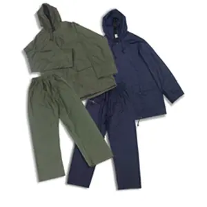 PVC reusable rain Jacket and Pants / Plastic rain suit