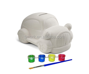 GIOCATTOLI EDUCATIVI DIPINGERE IL PROPRIO BANCA DEI SOLDI di CERAMICA di FIGURA DELL'AUTOMOBILE - Product Image 3