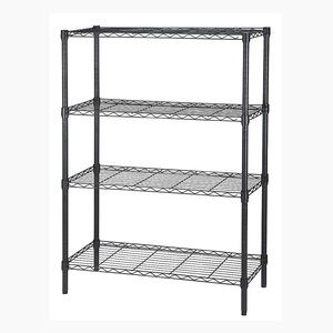 Storage Wire Shelving Rack Wire Shelves Four Tier Epoxy Paint Surface Treatment Shelves