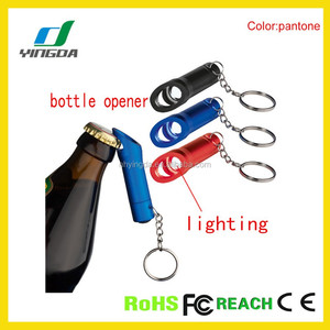 Многофункциональный алюминиевый маленький фонарик с открывалкой для бутылок брелок фонарик подарок мини светодиодный фонарик - Product Image 2