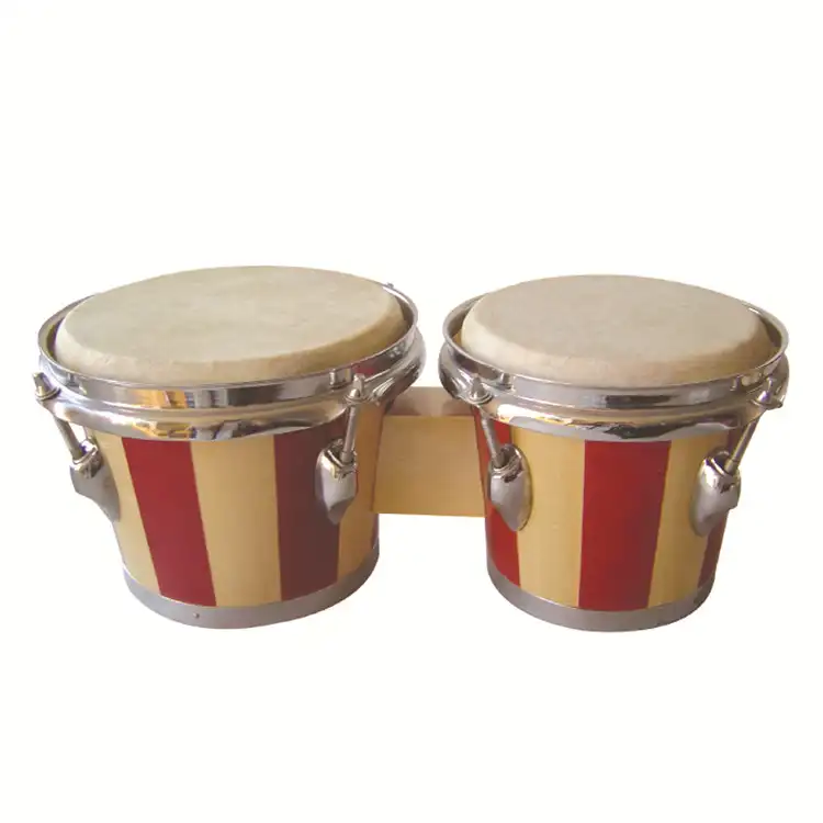 Bongo-instrumento musical de percusión, tambor de madera, barato