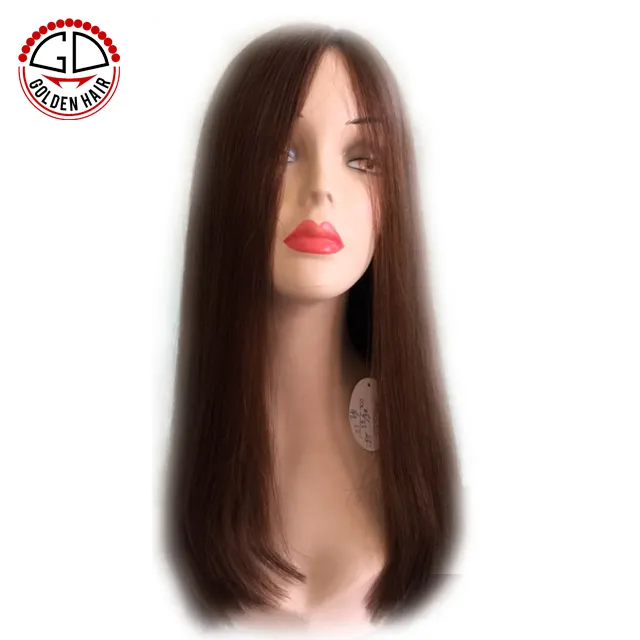 European Hair Silky Straight Silk Base Multidirectional Top Jewish Wig