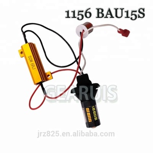 LED de doble Color BAU15S 4014 66 SMD <span class=keywords><strong>PY21W</strong></span> <span class=keywords><strong>7507</strong></span> T20 7440 50W, resistencia, luz de intermitente DRL sin Error - Product Image 2