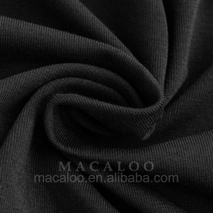 Rắn Đen 95 Cotton <span class=keywords><strong>5</strong></span> Spandex Single Jersey Đan Đồng Bằng Nhuộm Bông T Shirt Vải - Product Image 5