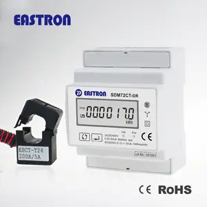 SDM72 CT-DR, 3 fase 4 fios trilho din medidor da energia, medidor de energia