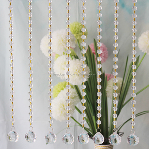 Decoración <span class=keywords><strong>de</strong></span> <span class=keywords><strong>la</strong></span> boda <span class=keywords><strong>oro</strong></span> semilla granos del espaciador <span class=keywords><strong>de</strong></span> acrílico claro filamentos redondos piezas <span class=keywords><strong>de</strong></span> decoración del hogar - Product Image 2