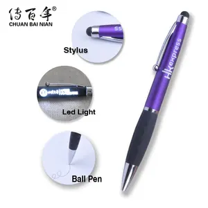 2023 thiết kế mới đa chức năng LED Light Pen với biểu tượng laser và Stylus cảm ứng