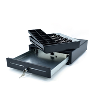 Metall-Kassenschublade; Registrierkassenschublade; Geldschublade; Kassenkassette; 4B/5B/8C; RJ11, 12V; 410(B) X 420(T) X 100(H) mm