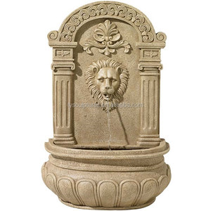 Toptan taş antika duvar çeşme ile beyaz mermer duvar çeşme erkek ve aslan kafası heykeller - Product Image 2