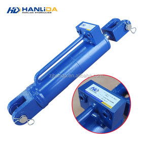 China <strong>Manufacture</strong> Double Acting Tractor Loader Hydraulic <strong>Cylinder</strong> with Manifold <strong>Block</strong> - Product Image 1