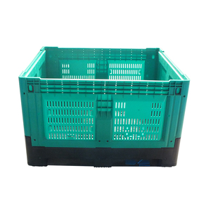Euro di plastica 1200x1000 di apple frutta fold pallet box con coperchio - Product Image 5