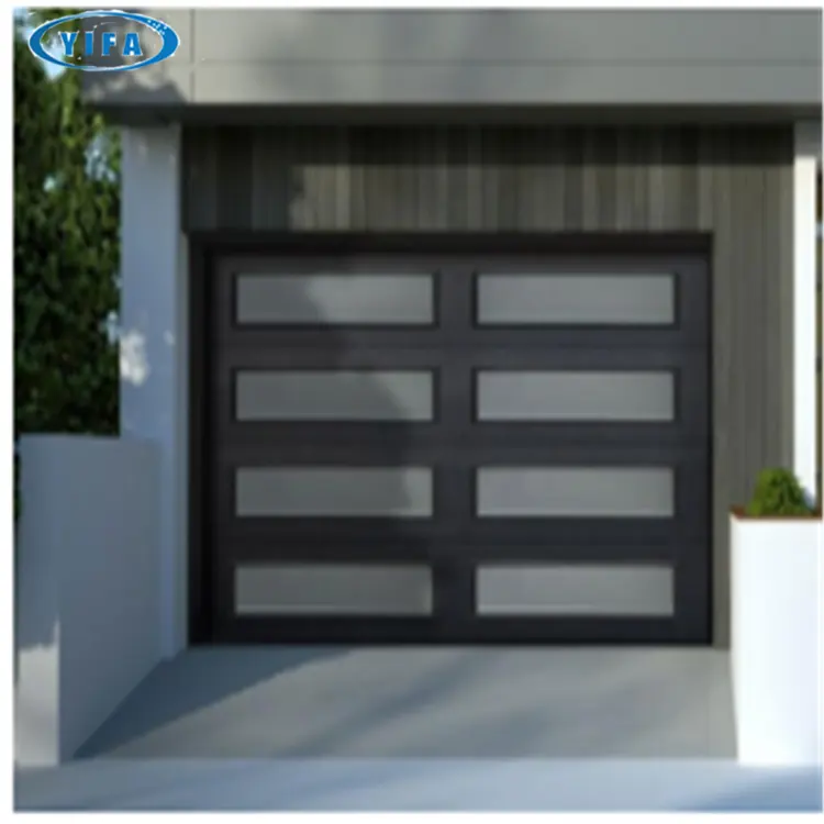 9x7 современная алюминиевая дверь для гаража из оргстекла