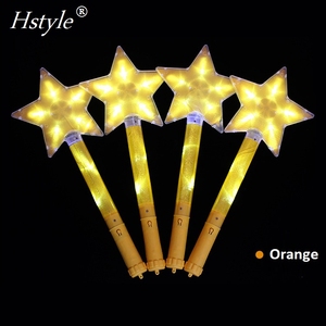 Hstyle Crianças Favor LED Colorido Brilho Varinhas no Escuro Estrela Fada Vara Princesa Acessórios Traje Princesa Varinha Estrela - Product Image 3