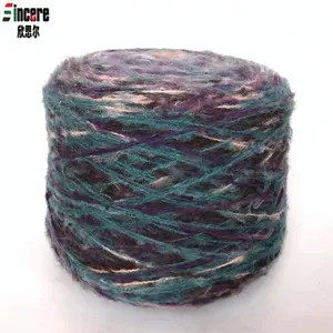 china fancy yarn cheap wholesale high quality 100%acrylic 3.5NM brush yarn for machine knitting