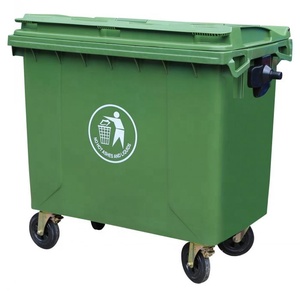 Taizhou Plastic New Outdoor Mobile Large Plastic Garbage Bin With Wheels,1100L Dustbin