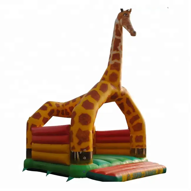 Castelo inflável gigante de girafa, castelo de pular/casa de salto para crianças e adultos