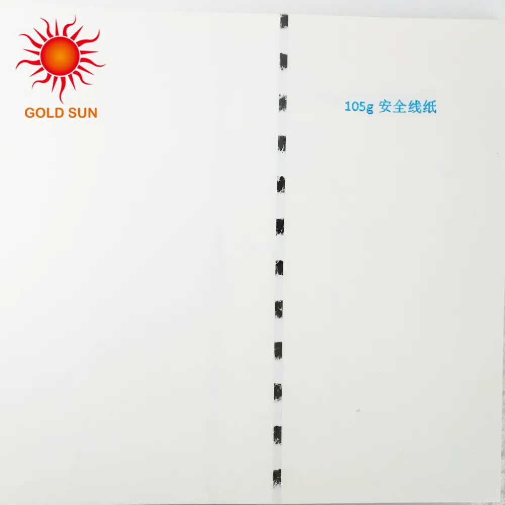 Anti-fälschung UV papier, anti kopie sicherheit wasserzeichen papier mit gewinde, farbe faser papier