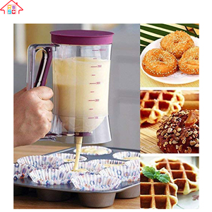 TOP & VENDITA CALDA 4 Tazze di Misurazione Miscela di Torta Tazza di Plastica Pancake Focaccina Pastella <span class=keywords><strong>Dispenser</strong></span> di Cottura Rilascio Brocca - Product Image 4