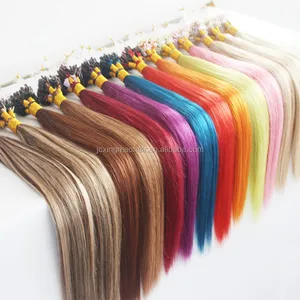 Extensions de cheveux brésiliens 100% naturels, Micro boucles, anneau, non traités, kératine vierge, blond, vente en gros