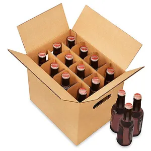 corrugated paper cardboard 24 bottle wine beer shipping carton box