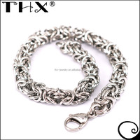 Bracelets en acier inoxydable pour femmes, chaîne de Style byzantin, Maille postale, chaîne