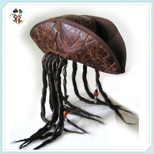 Adultes Capitaine Jack Dreadlocks Tressé Halloween Fête Fantaisie Costume <span class=keywords><strong>Pirate</strong></span> Chapeaux HPC-0200 - Product Image 6