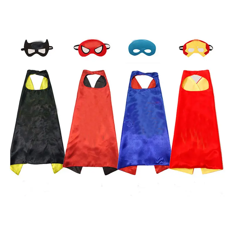 Children kids halloween christmas super hero superheroes party masks and cape for children
