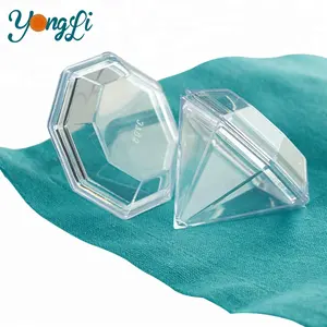 New Products Clear Plastic Wedding Diamond Favor Box for Candy Boxes